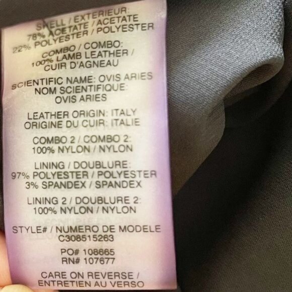 Alice + Olivia Kerry Stud Leather Shoulder Black Dress Size M - Picture 11 of 13